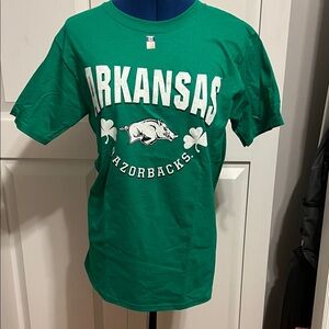 Hanes Green Arkansas Razorbacks Short Sleeve Tee